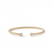 Cable Spira Bracelet in 18K Yellow Gold with Pearls and Diamonds