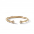Cable Bracelet in 18K Gold with Pearls and Diamonds