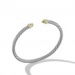 Cable Classics Bracelet in Sterling Silver with Peridot and 18K Yellow Gold