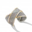 DY Origami Cuff Bracelet in Sterling Silver with 18K Yellow Gold