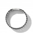 Chevron Woven Bracelet in Sterling Silver with Black Nylon