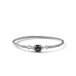 Chatelaine® Bracelet in Sterling Silver with Black Onyx and Pave Diamonds