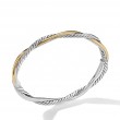 Petite Infinity Bracelet in Sterling Silver with 14K Yellow Gold, 4.4mm