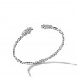 Starburst Cable Bracelet in Sterling Silver with Pave Diamonds