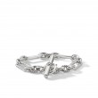 Lexington Chain Bracelet in Sterling Silver with Pave Diamonds