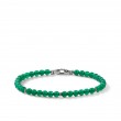 Bijoux Spiritual Beads Bracelet in Sterling Silver with Green Onyx