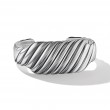 Sculpted Cable Contour Cuff Bracelet in Sterling Silver, 26mm