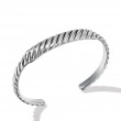 Sculpted Cable Contour Cuff Bracelet in Sterling Silver, 9mm