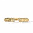 Renaissance® Oval Cablespira Bracelet in 18K Yellow Gold with Diamonds, 7mm
