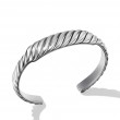 Sculpted Cable Contour Cuff Bracelet in Sterling Silver, 13mm
