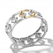 Carlyle™ Bracelet in Sterling Silver with 18K Yellow Gold, 24mm
