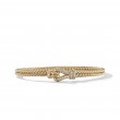Thoroughbred Loop Bracelet in 18K Yellow Gold with Diamonds, 4.5mm