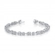 Pear and Round Brilliant Straight Line Bracelet