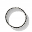 Chevron Woven Bracelet in Sterling Silver with Black Nylon