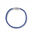Spiritual Beads Bracelet in Lapis with Sterling Silver, 4mm
