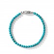 Spiritual Beads Bracelet in Turquoise with Sterling Silver, 4mm