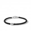 Spiritual Beads Compass Bracelet in Sterling Silver with Black Onyx
