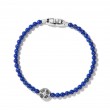 Spiritual Beads Compass Bracelet in Sterling Silver with Lapis