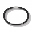 Streamline® ID Bracelet in Black Rubber with Black Onyx and Sterling Silver, 8mm