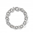 Oval Link Chain Bracelet in Sterling Silver, 10mm
