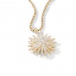 Starburst Pendant in 18K Yellow Gold with Full Pave Diamonds