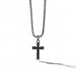 Exotic Stone Cross in Sterling Silver with Black Onyx