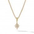 North Star Amulet in 18K Yellow Gold with Pave Diamonds