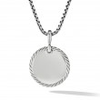 DY Elements® Disc Pendant in Sterling Silver with Pave Diamonds