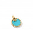 DY Elements® Disc Pendant in 18K Yellow Gold with Turquoise