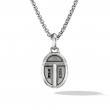 Cairo Amulet in Sterling Silver with Black Onyx and Black Diamonds, 23mm