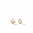 Crossover Infinity Pearl Stud Earrings in 18K Yellow Gold with Pearls, 10mm