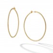 Cable Hoop Earrings in 18K Yellow Gold, 2in