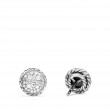 Chatelaine® Stud Earrings in Sterling Silver with Pave Diamonds