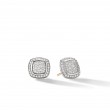 Albion® Stud Earrings in Sterling Silver with Pavé Diamonds, 7mm