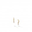 Petite Solari Hoop Drop Earrings in 18K Yellow Gold with Pearls and Pave Diamonds