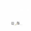 Petite Chatelaine® Stud Earrings in Sterling Silver with Full Pave Diamonds