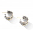 DY Origami Cable Huggie Hoops with 18K Yellow Gold
