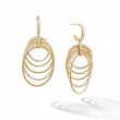 DY Origami Drop Earrings in 18K Yellow Gold with Diamonds