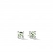 Petite Chatelaine® Stud Earrings in Sterling Silver with Prasiolite and Pave Diamonds