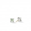 Petite Chatelaine® Stud Earrings in Sterling Silver with Prasiolite and Pave Diamonds