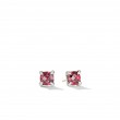 Petite Chatelaine® Stud Earrings in Sterling Silver with Rhodolite Garnet and Pave Diamonds