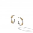 Petite Helena Hoop Earrings with 18K Yellow Gold and Diamonds