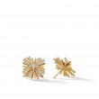 Angelika™ Four Point Stud Earrings in 18K Yellow Gold with Pave Diamonds