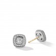 Petite Albion® Stud Earrings in Sterling Silver with Pave Diamonds