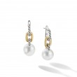 DY Madison® Pearl Chain Drop Earrings with 18K Yellow Gold