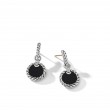 DY Elements® Drop Earrings in Sterling Silver with Black Onyx and Pave Diamonds
