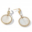 DY Elements® Convertible Drop Earrings in 18K Yellow Gold with Mother of Pearl and Pave Diamonds