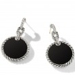 DY Elements® Convertible Drop Earrings in Sterling Silver with Black Onyx and Diamonds, 38.3mm