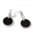 DY Elements® Convertible Drop Earrings in Sterling Silver with Black Onyx and Pave Diamonds
