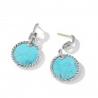 DY Elements® Convertible Drop Earrings with Turquoise and Pave Diamonds